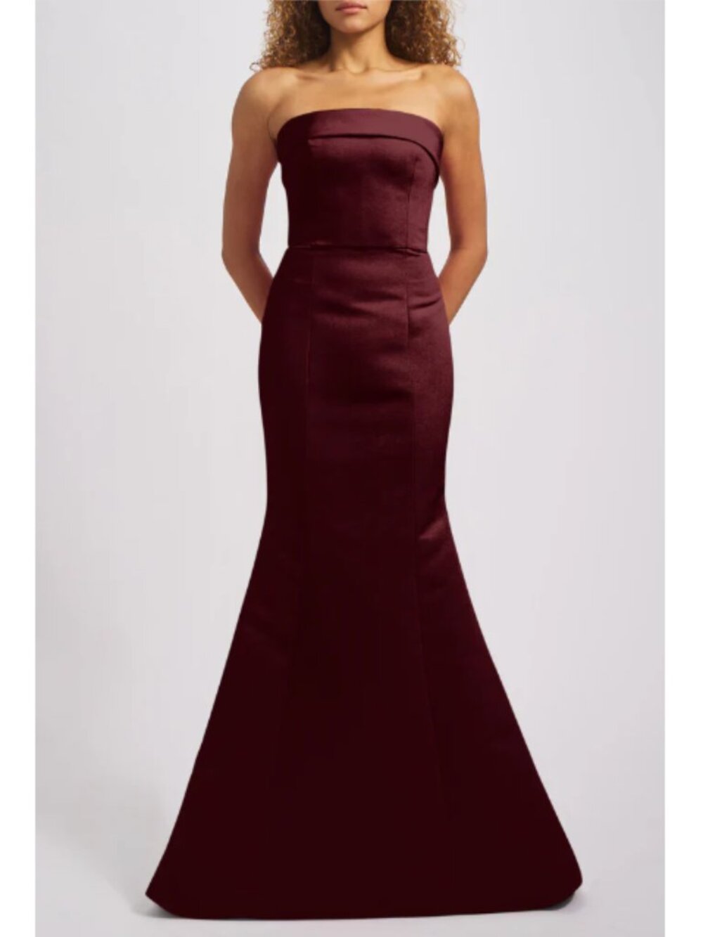 Ruby Strapless Fold Over Faille Gown Style Jaylin Size 10